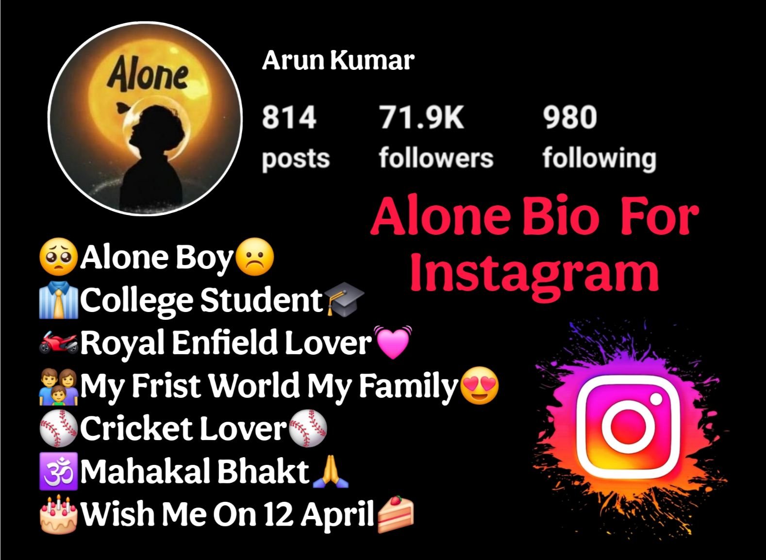 Alone Bio For Instagram
