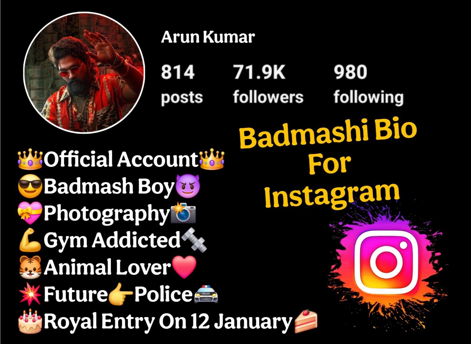 Badmashi Bio For Instagram
